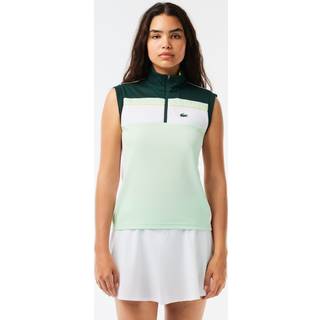 Lacoste Contrast Ripstop Piqué Ultra-Dry Polo Shirt Women Green/White