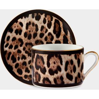 Dolce&Gabbana Casa Tea And Coffee - 'Leopardo' teacup and saucer in Multicolor 100%PORCELAIN