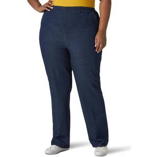 Chic Classic Collection Womens Plus Stretch Elastic Waist Pull-on Pant Jeans Original Stonewash Denim 24 Petite US