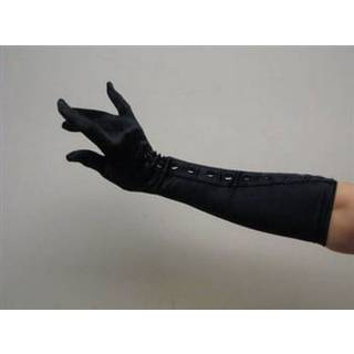 Satin Gloves - Sort