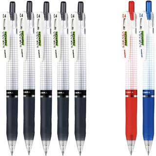Zebra Sarasa Mark på gelblæk 0,4 mm kuglepentepens blækfarve (5 sort 1 blå 1 rød) i alt 7