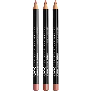 NYX Professional Makeup Slim Lip Pencil Langvarig cremet l?beforing - pakke med 3 (peakaboo neutral n?gen lyser?d nogensinde)