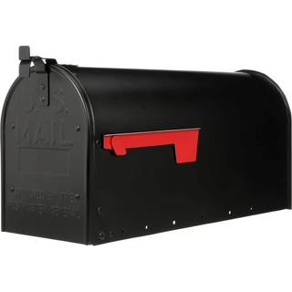 Arkitektoniske postkasser Admiral Aluminium Post Mount Mailbox Sammens?thedskode B Adm16bam Tekstureret sort stor kapacitet