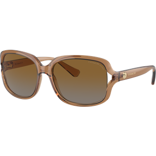 Coach HC8169 L149 Polarized 5561T5 57 Solbriller Kvinder Brun - Transparent Brown - 57mm