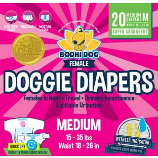 Bodhi hund engangs hundebleer Superabsorberende l?kagesikker pasform premium justerbare hundebleer med fugtkontrol & v?dhedsindikator 20 t?ller m