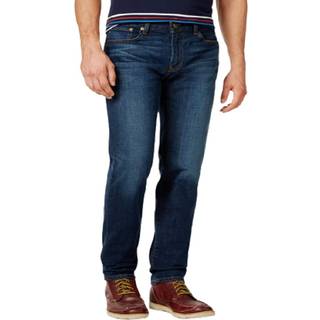 Tommy Hilfiger Herre Slim Fit Stretch Jeans - Medium vask, 42W x 32L US, Klassisk denim med fem lommer