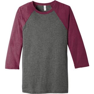 Canvas CV3200 Unisex 3/4 Sleeve Baseball T-Shirt Black / White XL