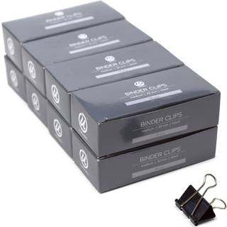 U Brands Binder Clips Medium 1-1/4-tommer bredde 1/2-tommer papir Holdingskapacitet Sort og s?lvst?l 96-count-656U08-24
