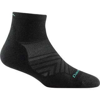 Darn Tough Women's Run 1/4 Ultra-Lightweight Cushion Running Sock  Black, L (41-42.5)