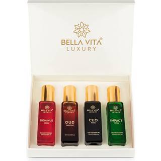 Herre luksusparfume gaveæske - 4 x 0,68 fl oz med Klub, Oud, CEO, Goat; maskuline, træagtige, citrusagtige og aromatiske dufte