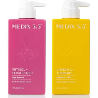 Medix 5.5 Retinol Body Cream + Vitamin C Lotion Anti-Aging Rynker Slakkende hud Crepey Hud C-vitamincreme lysner og fugter tr hud bundt (Body Bu