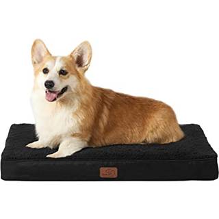 Bedsure Hundeseng til mellemstore hunde - Ortop?diske vandt?tte hvalpesenge med aftageligt vaskbart betr?k ?ggekasse skum k?ledyrsm?tte Velegnet