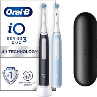 Oral B iO 3 Black & Blue Electric Toothbrushes Designed By Braun