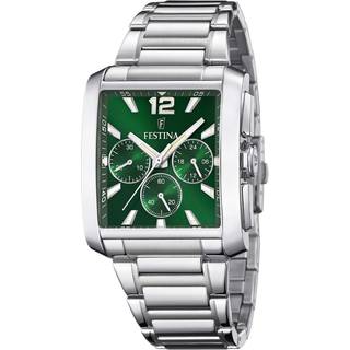 Festina Herreur Chrono Timeless, Grøn skive, Stål