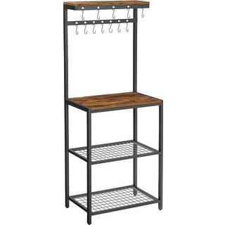Vasagle køkken opbevaringsenhed, hyldearrangør og Baker's rack, brun og sort