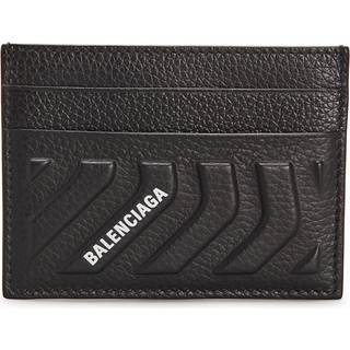 Balenciaga - Logo-Print Embossed Full-Grain Leather Cardholder - Men - Black