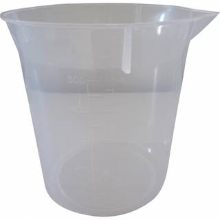 Målebæger 0,5 L Blød Plast 10 stk Med hældetud, uden hank