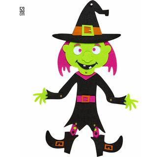 Kinderfreundliche Halloween Hexe Deko