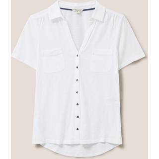 White Stuff White Stuff White Pocket Penny Jersey 100% Cotton Shirt