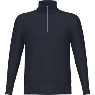 Selected Dane LS Structure Knit Half Zip Sky Captain