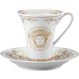 Versace Medusa Gala Kaffekop Med Underkop 18 Cl - Kaffekopper Porcelæn Hvid - 19325-403635-14740