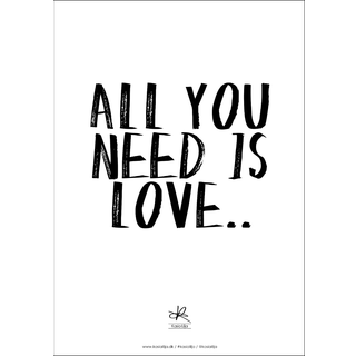 Kasia Lilja - ALL YOU NEED IS LOVE - Plakat - A3