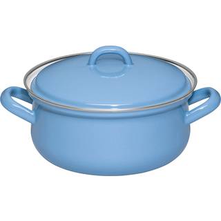 Riess Classic Nature Blue Kasserolle 18 cm / 1,5 L - Emaille - Blau