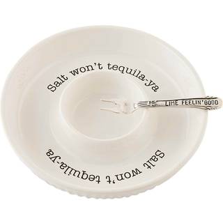 Mudpie Lime og Salt Rimmer Margarita Set rundt hvidt