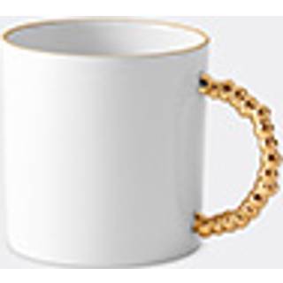 L'Objet Tea And Coffee - 'Mojave' mug in white & gold Porcelain