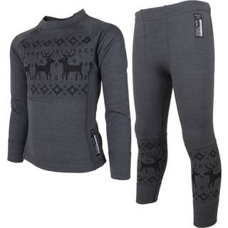 Lindberg Kåbdalis Skiundertøj Merinomix, Anthracite, 90