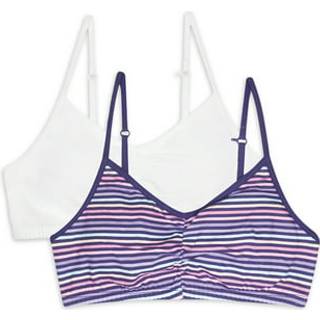 Frugt af v?ven pigeres bh med aftagelige cookies 2-pack Happy Stripe/White 28