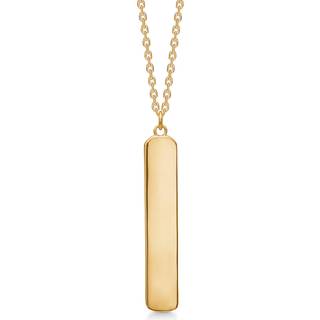 Avilé Jewelry Anchor Plate Halskæde 18 kt. Forgyldt Sølv Di002-GP - Unisex - 925 Sterling Silver