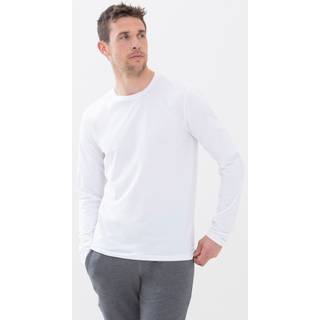 Mey Herren Longsleeve weiß Baumwolle & Mix unifarben