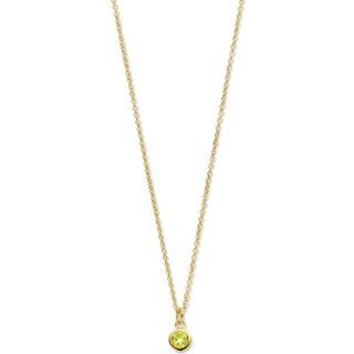 Sky Pendant 14 Karat Guld Halskæde fra Spirit Icons med Peridot