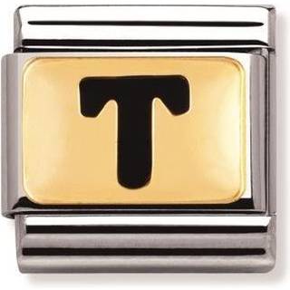 Nomination Classic - SCHWARZE BUCHSTABEN Edelstahl und 18K-Gold (Y) - schwarz