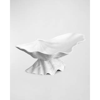 L'Objet Decorative Objects - 'Neptune' centerpiece bowl, medium in white Porcelaine