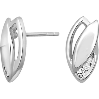 Siersbøl sølvørestikker øjne med cubic zirkonia