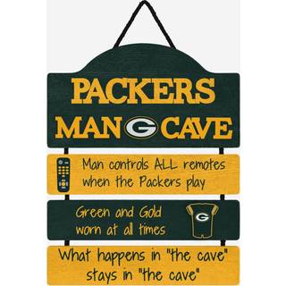 FOCO Green Bay Packers NFL Mancave Team Logo Man Cave Hanging Wall Sign 6.00 """" X 12.00 """"