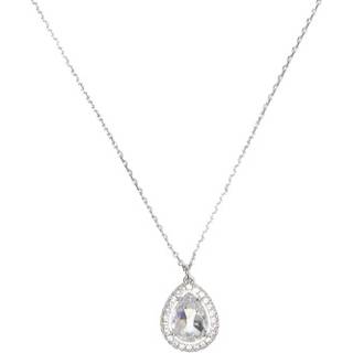 Kate Spade New York Silver Horizontal Oval Halo Necklace - Silver - 41cm