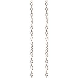 OLE LYNGGAARD COPENHAGEN Lotus halskæde snoet kæde tynd Sterling sølv med carabin (længde 80/90 cm) - 80 cm