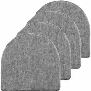 S?d hjemmekollektionsstolpuder 100% h?j densitet hukommelse skum puder u formet 17 """" x 16 """" ikke-slip glidende gummi bags?de d?kning 4 t?lling