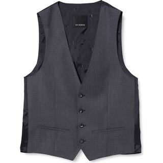 ROY ROBSON Herren Weste grau meliert Slim Fit