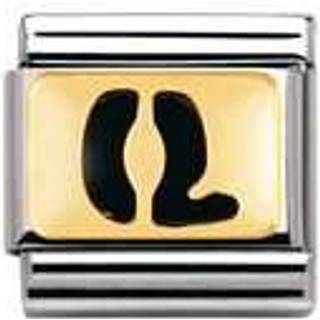 Nomination Classic - SCHWARZE BUCHSTABEN Edelstahl und 18K-Gold (Q) - schwarz