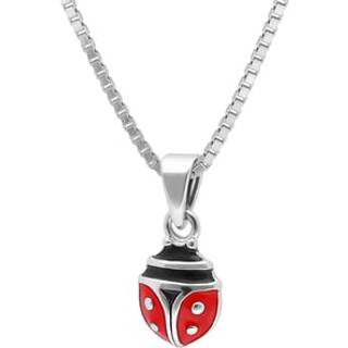 trendor 41682 Kinder-Halskette Silber 925 Collier mit Glückskäfer
