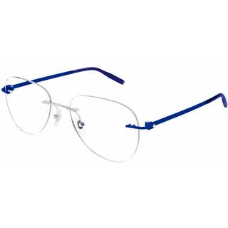 Montblanc MB0283O Asian Fit 003 55 Briller Mænd Blue - Silver Blue - 55mm