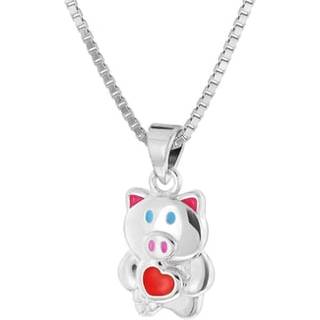 trendor 41694 Kinder-Halskette Silber 925 Collier mit Glücksschwein