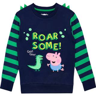 Character Character Blue George Pig Dinosaur Stripe 100% Cotton Sweatshirt