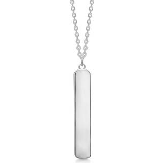 Avilé Jewelry Anchor Plate Halskæde Sølv DI002-S - Unisex - 925 Sterling Silver