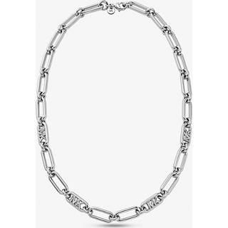 MK Precious Metal-Plated Brass Chain Link Necklace - Silver - Michael Kors - ONE SIZE