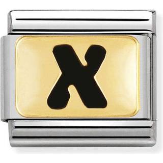 Nomination Classic - SCHWARZE BUCHSTABEN Edelstahl und 18K-Gold (X) - schwarz